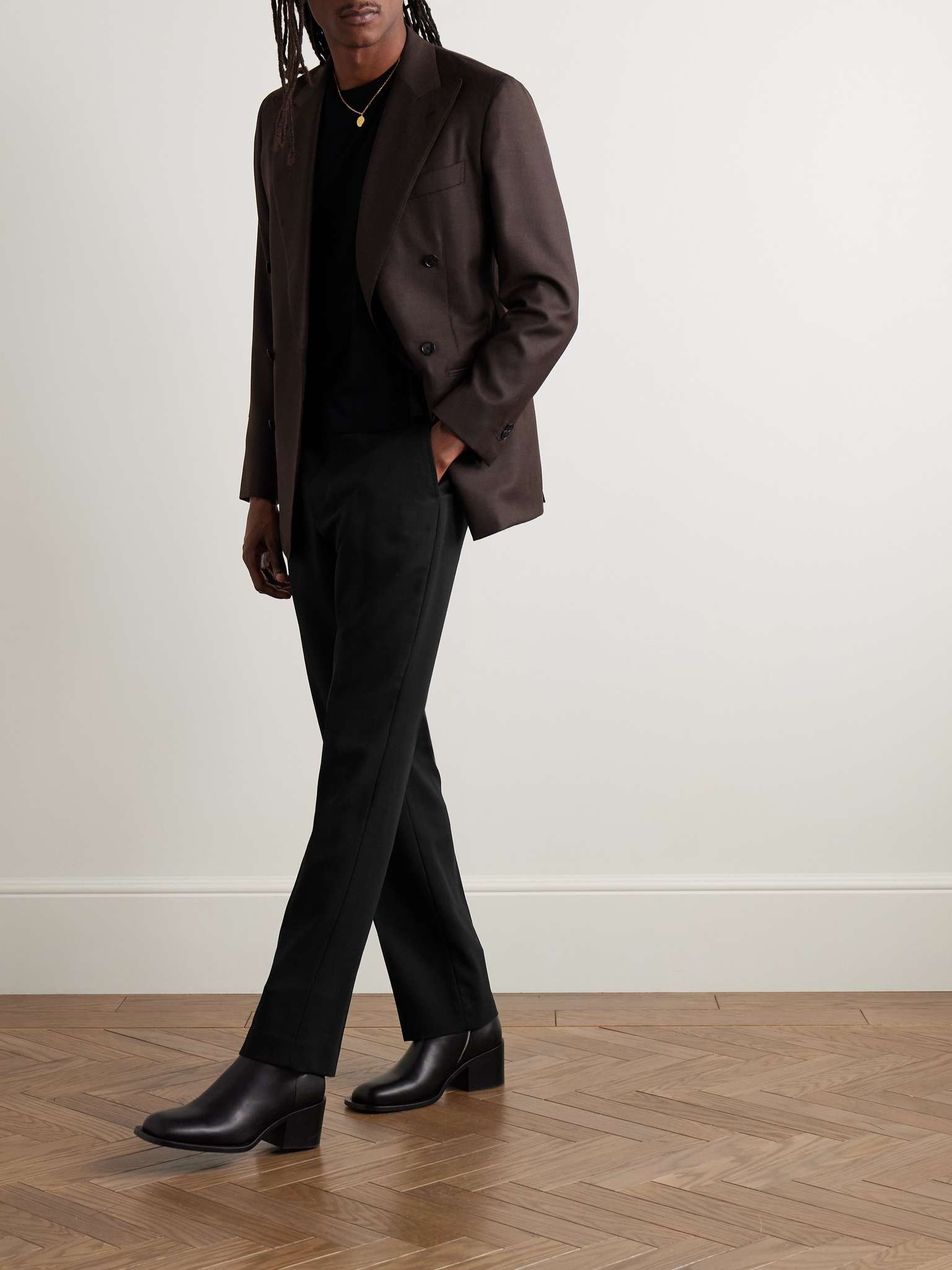 Straight-Leg Virgin Wool-Gabardine Trousers - 2
