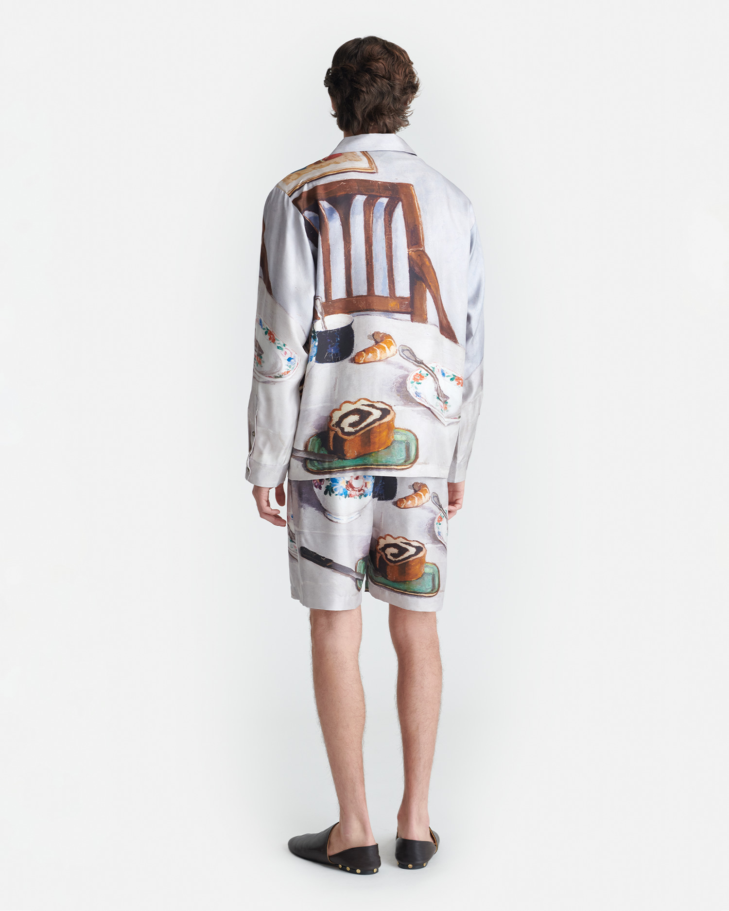 Printed Silk Twill Shorts - 3