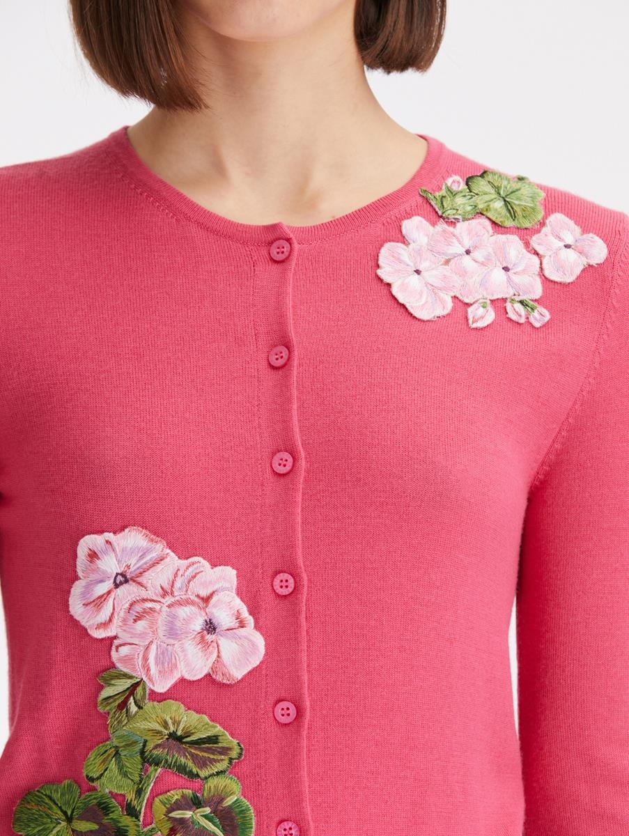 GERANIUM THREADWORK CARDIGAN - 5