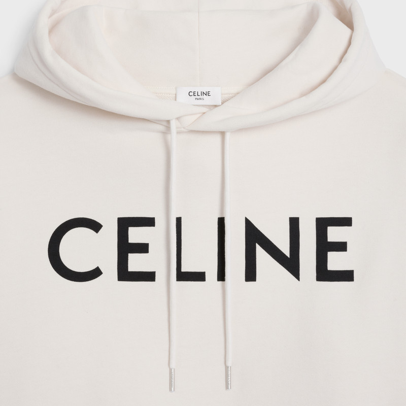 celine loose hoodie in cotton fleece 4