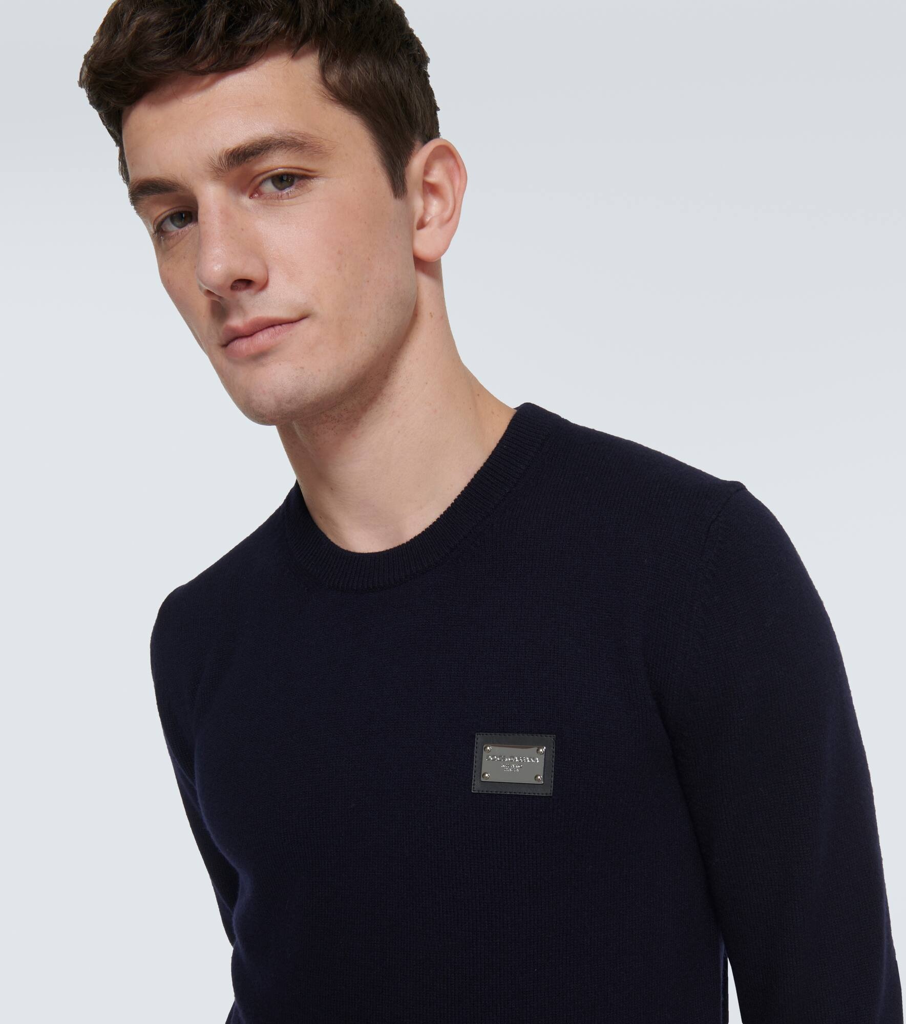 Logo wool and cashmere sweater - 5