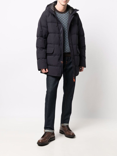 Aspesi hooded zip-up padded coat outlook