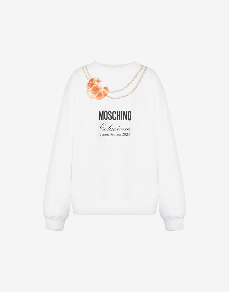 ORGANIC COTTON HOODIE MOSCHINO BREAKFAST - 1