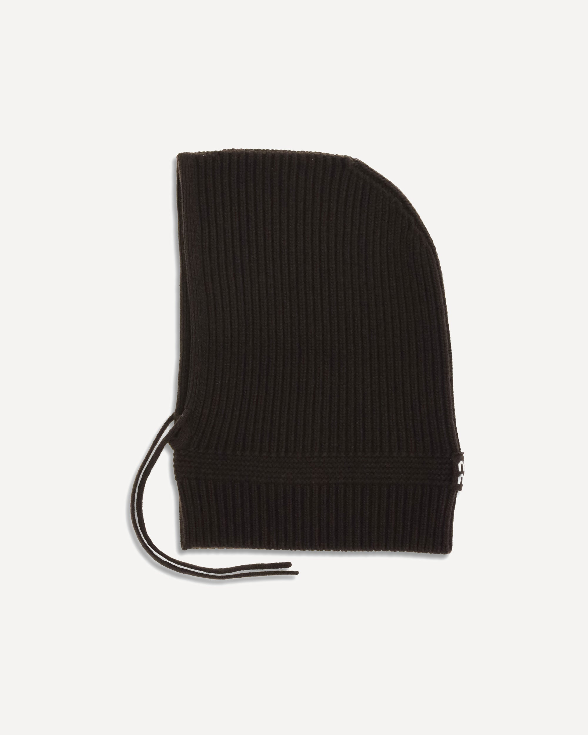 Ribbed Drawstring Balaclava - 2
