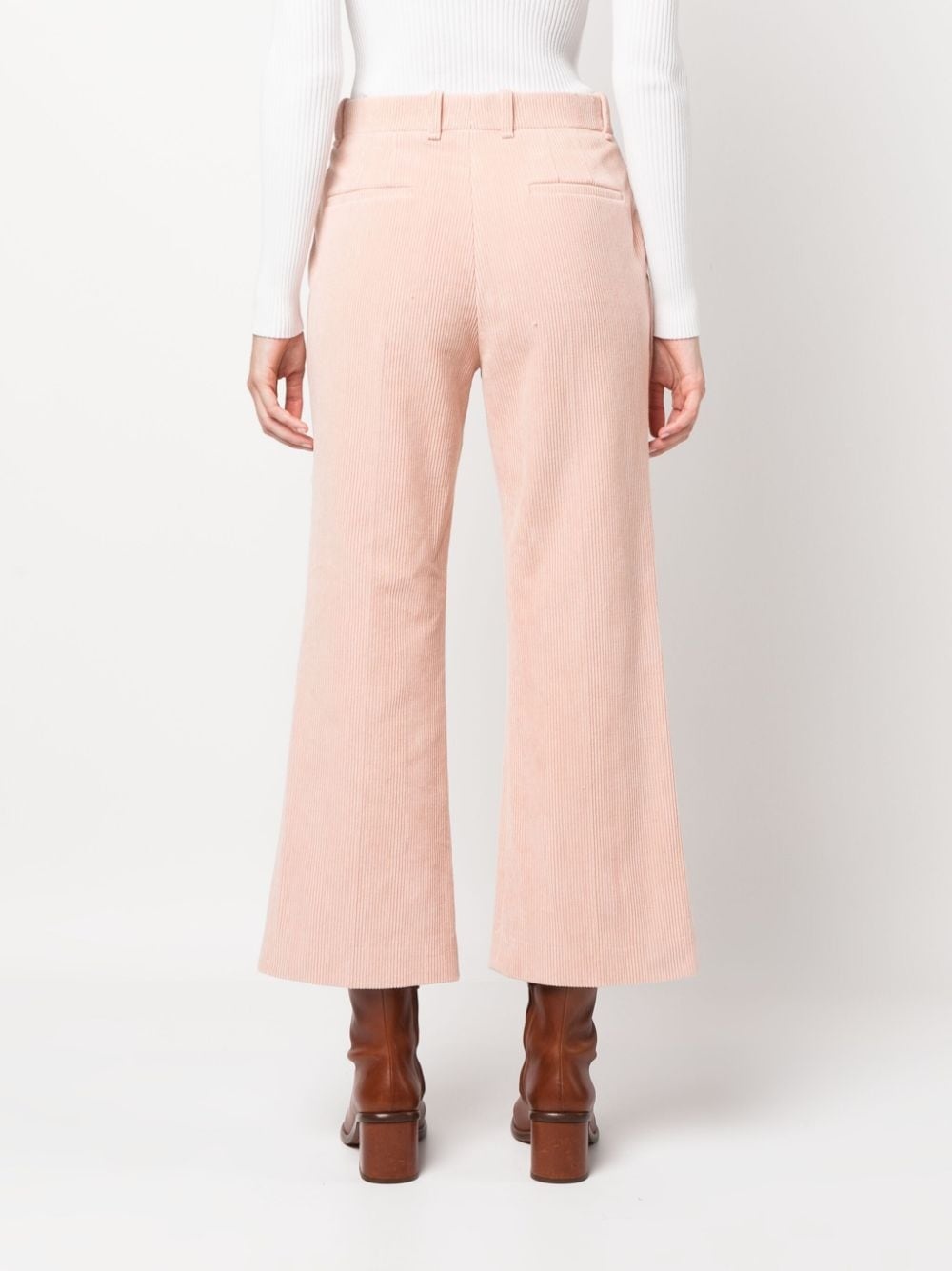 cropped corduroy trousers - 4