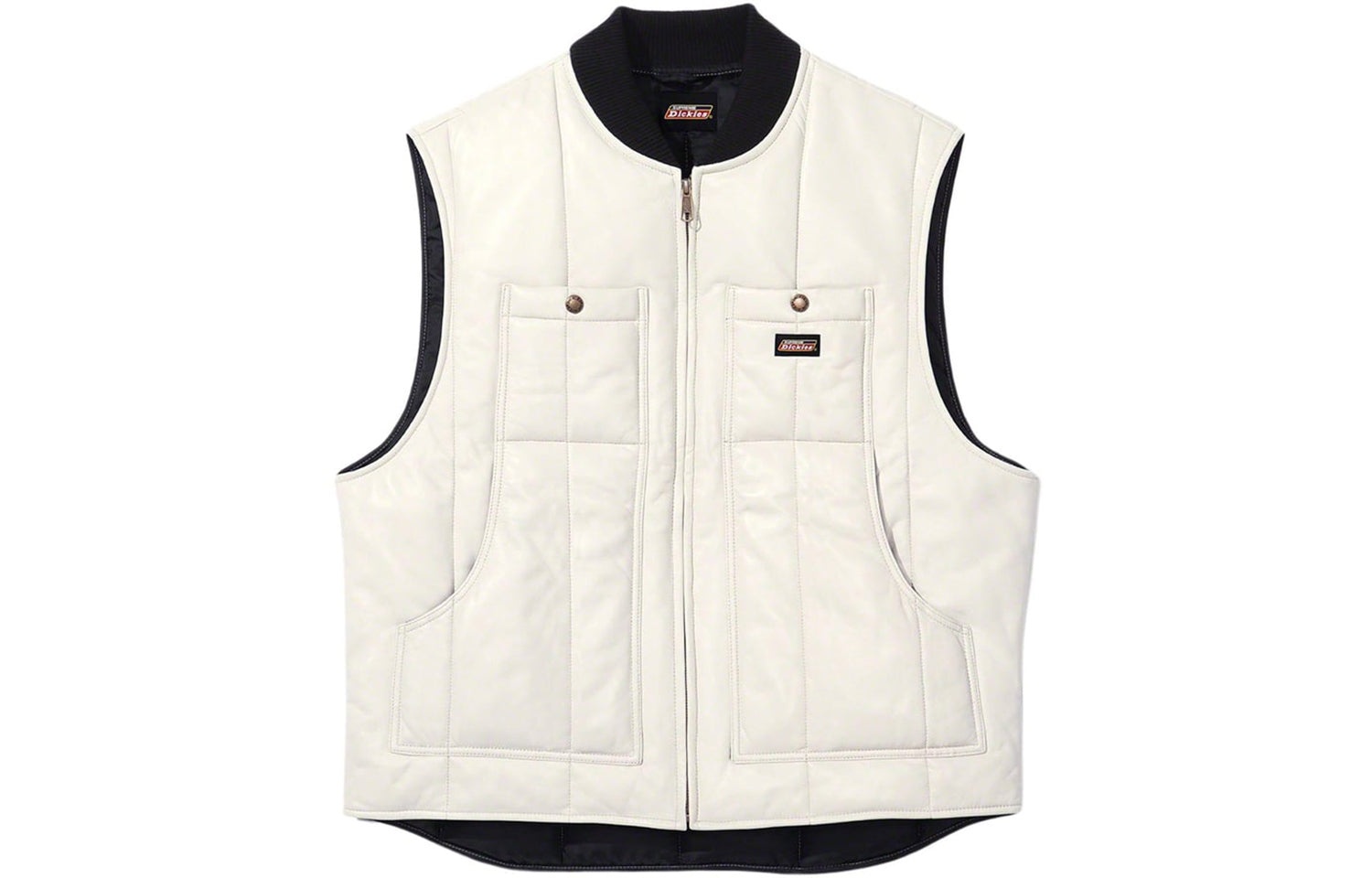 Supreme x Dickies FW23 Week9 Leather Work Vest 'White' SUP-FW23-163 - 2