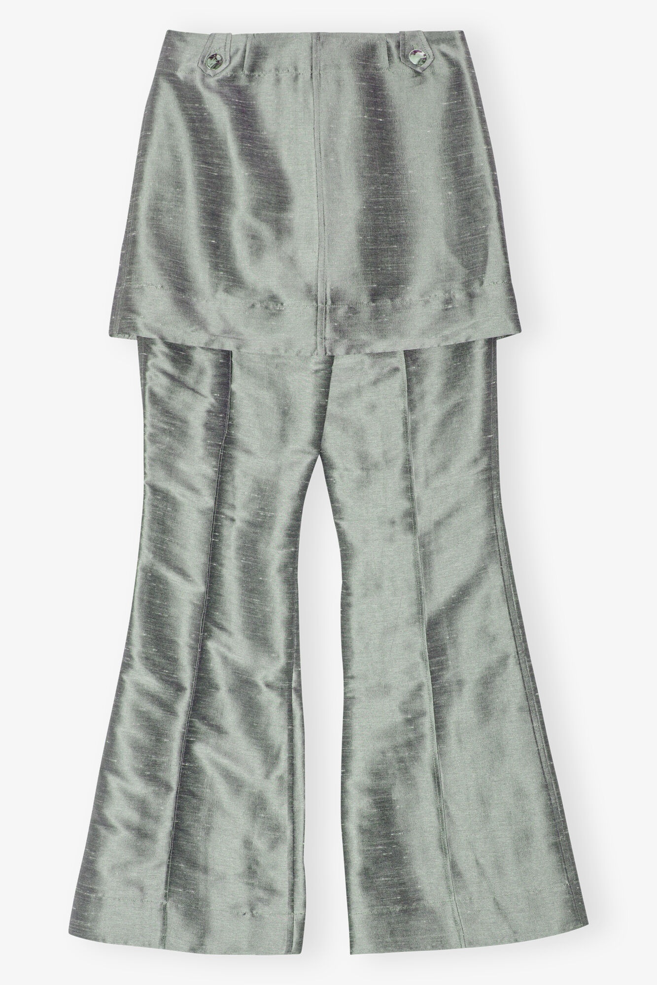 GREY SUITING SKIRT FLARED PANTS - 6