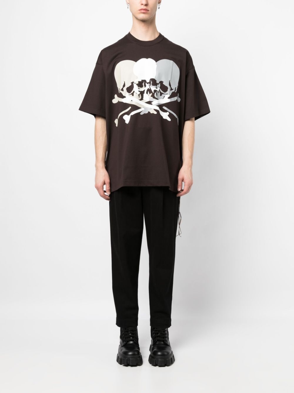 skull-print cotton T-shirt - 2