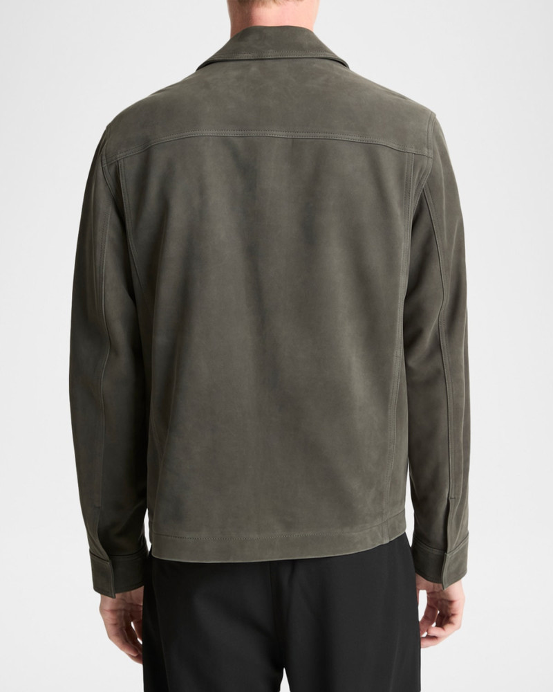 Vince Men & apos;s Nubuck Leather Trucker Jacket outlook