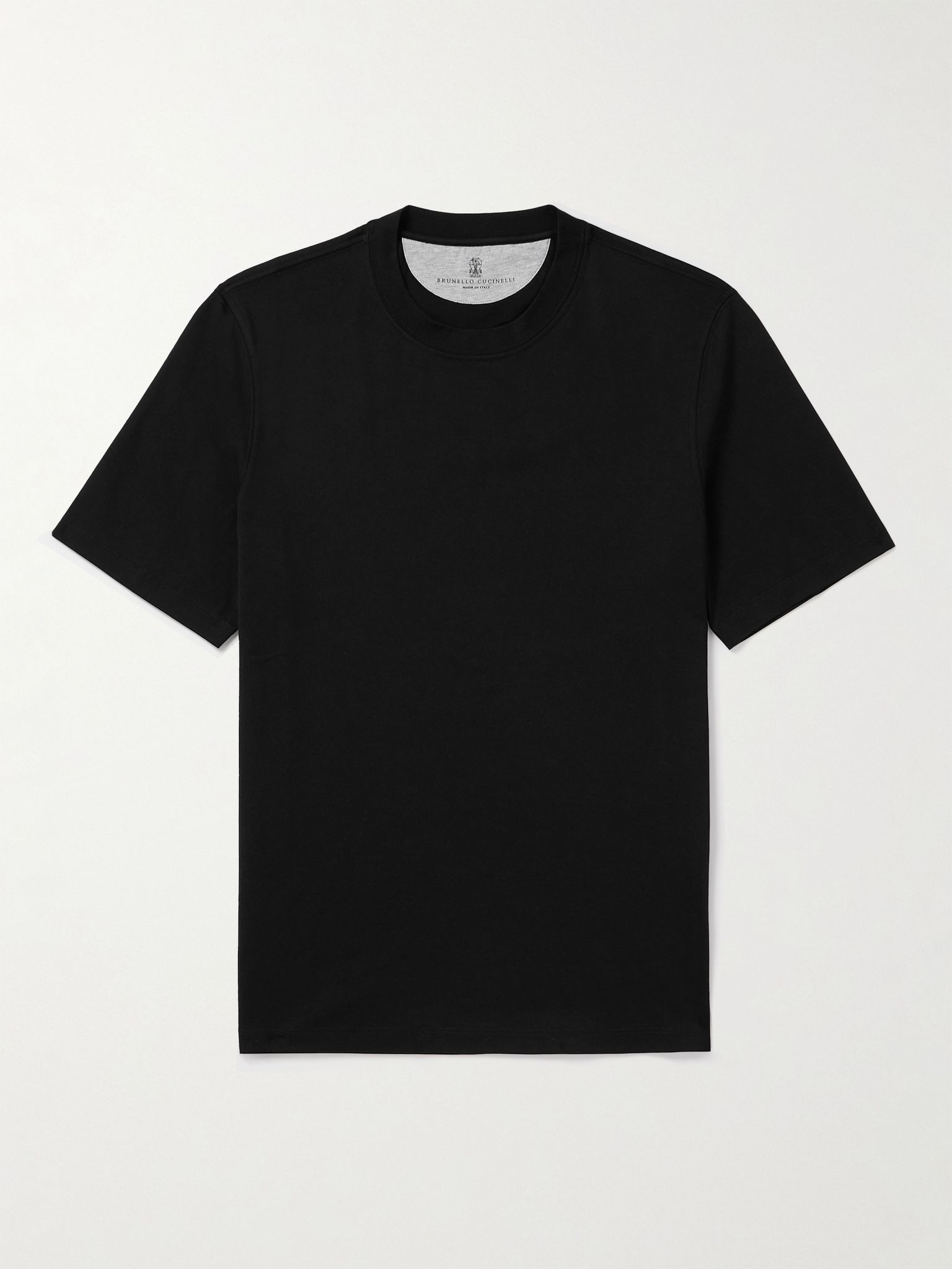 Cotton-Jersey T-Shirt Black - 1