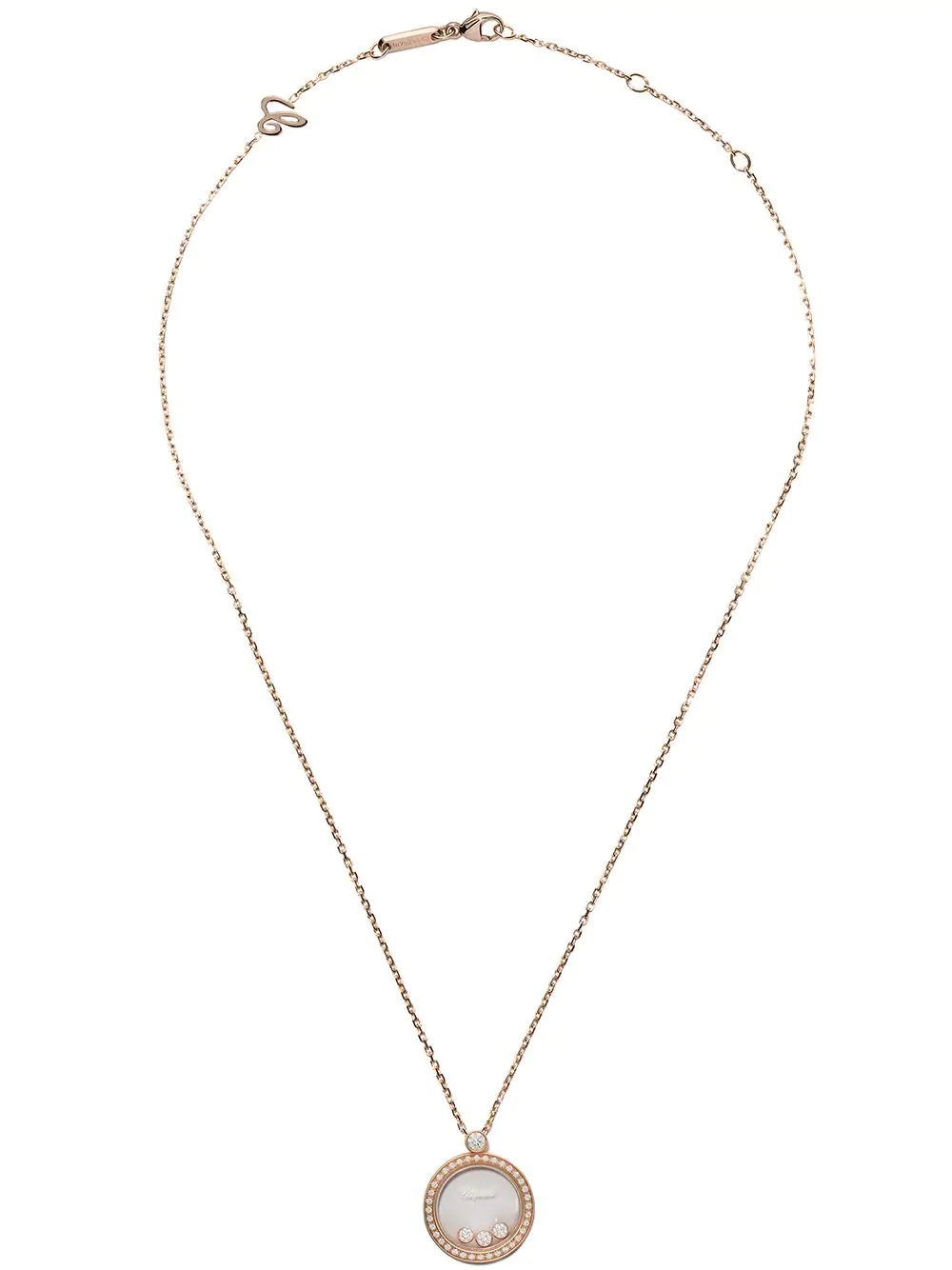 18kt rose gold Happy Diamonds Icons pendant necklace - 1