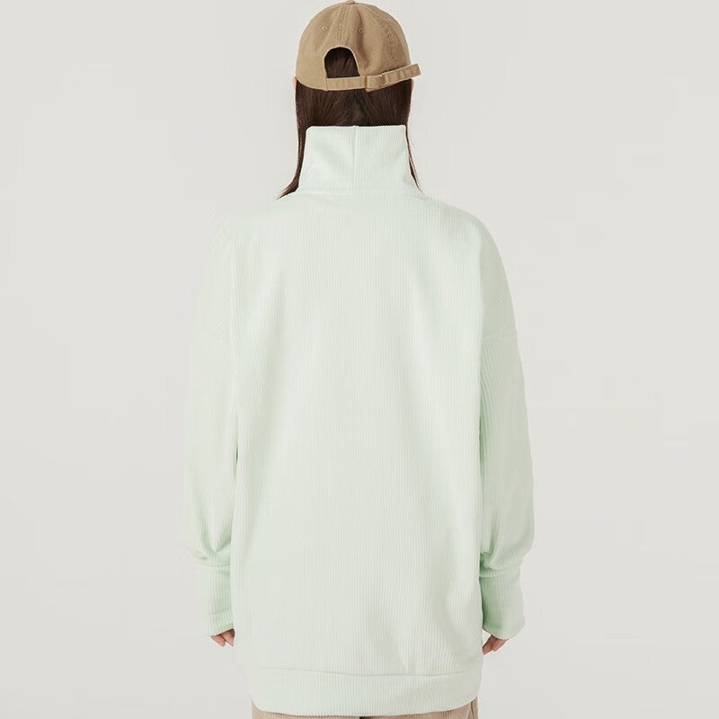 (WMNS) New Balance High Collar Pullover 'Lime Green' WT13110-WES - 4