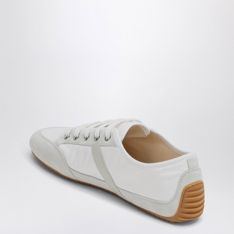 Givenchy White Silm Sneakers In Nylon And Suede Men - 2