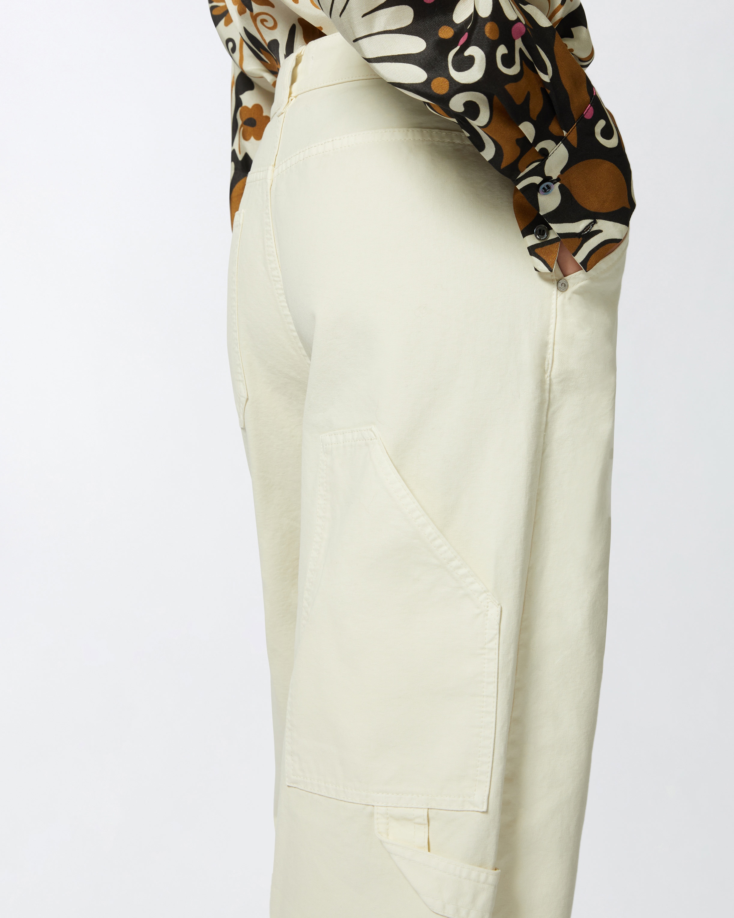 COTTON CANVAS BALLOON TROUSERS - 5