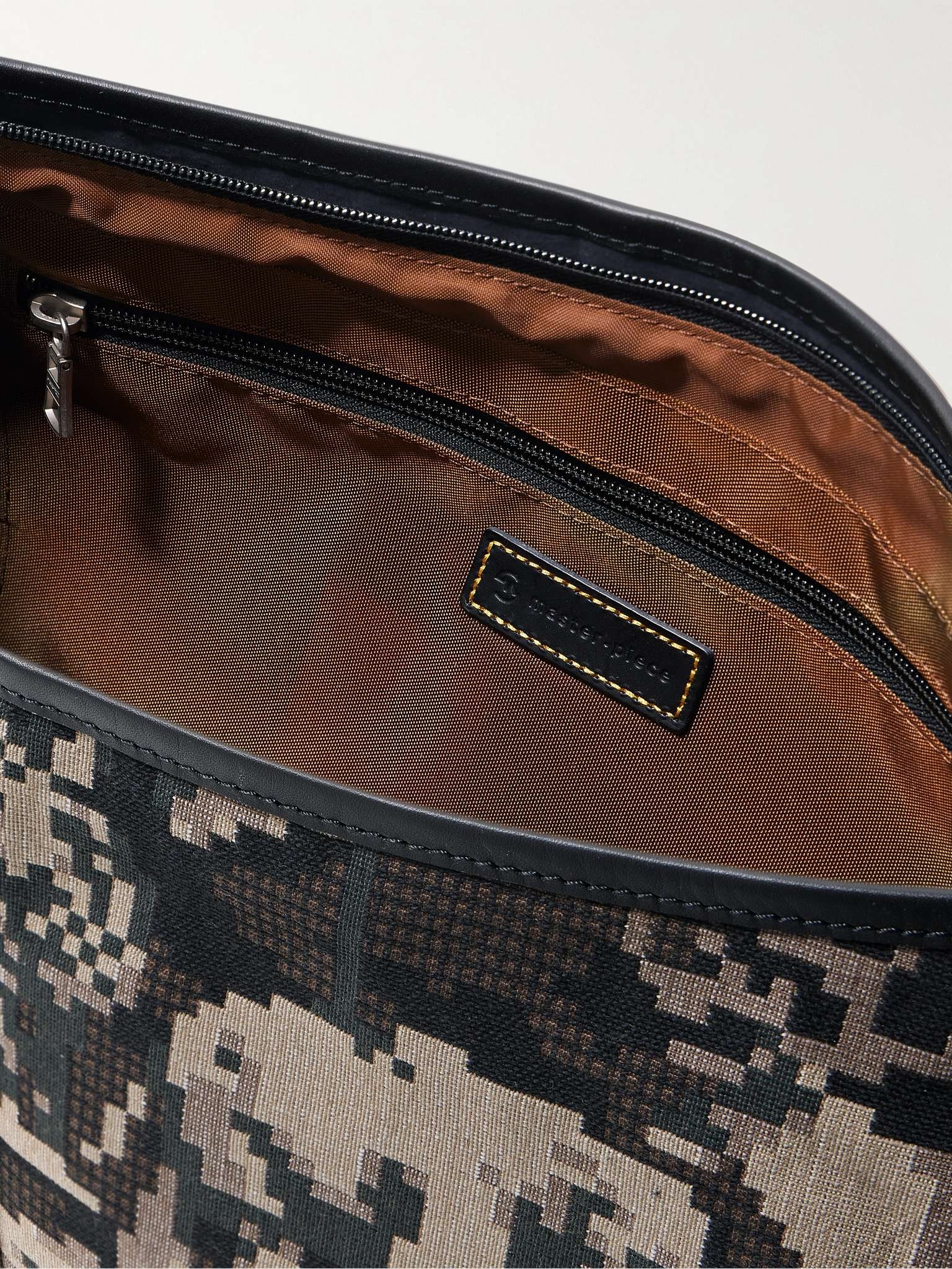 + nowartt Digital Zoo Leather-Trimmed Jacquard Messenger Bag - 5