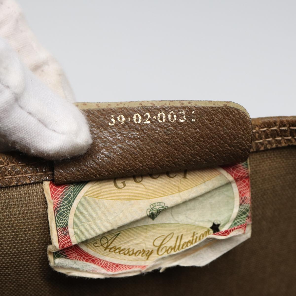 GUCCI GG Canvas Web Sherry Line Tote Bag Pvc Leather Beige Green Red - 12