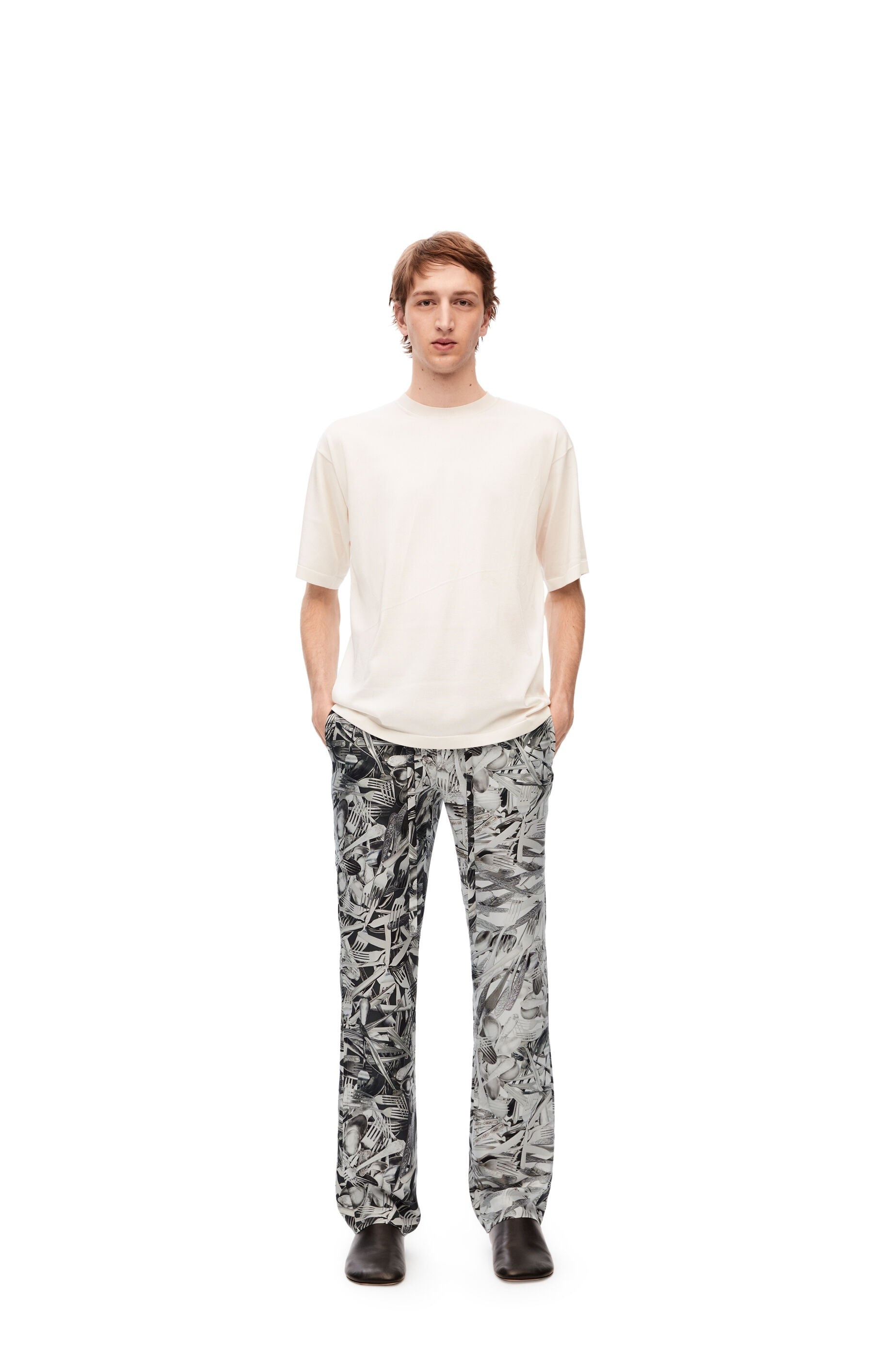 Drawstring trousers in silk - 2