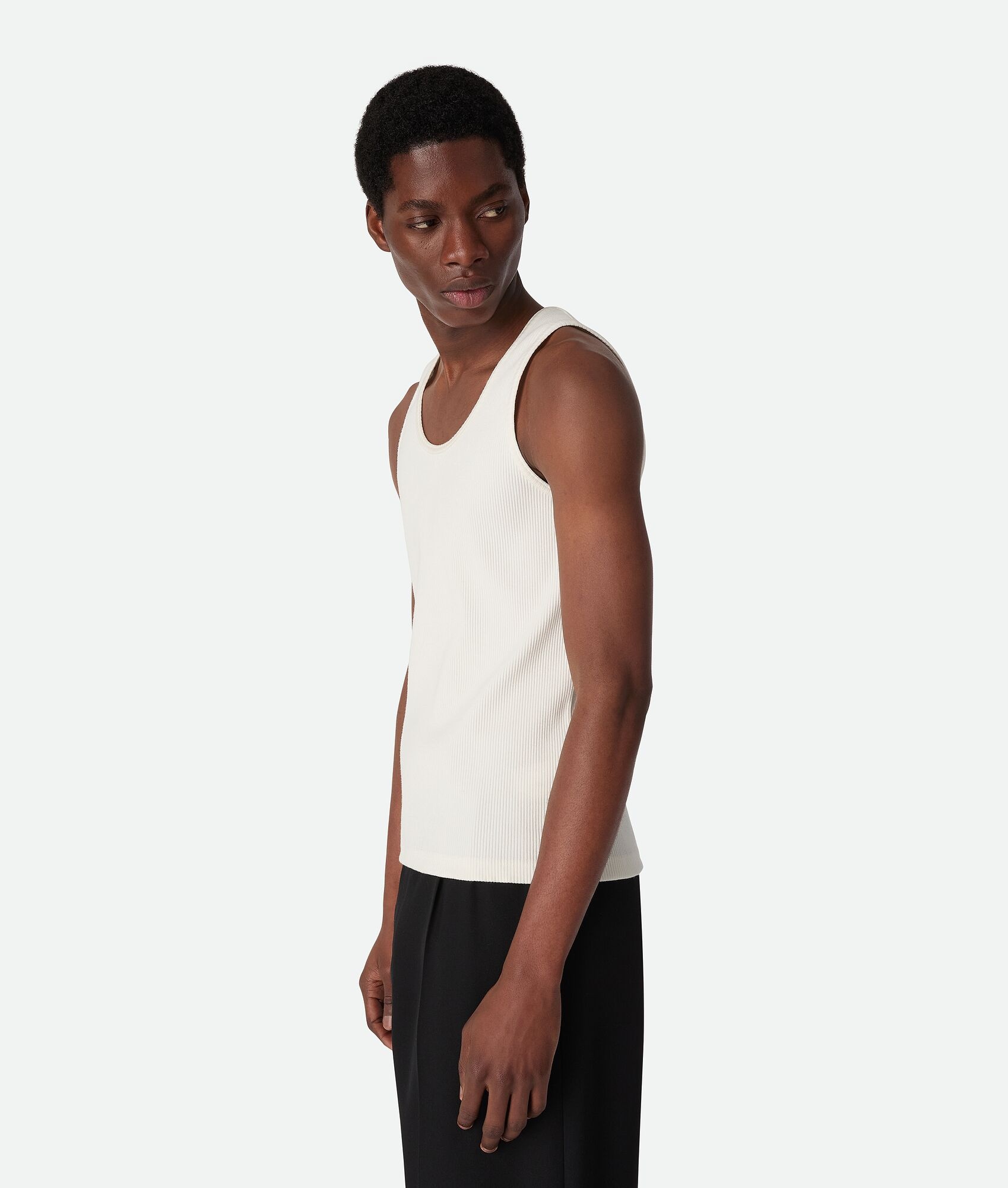 Compact Cotton Rib Jersey Tank Top - 2