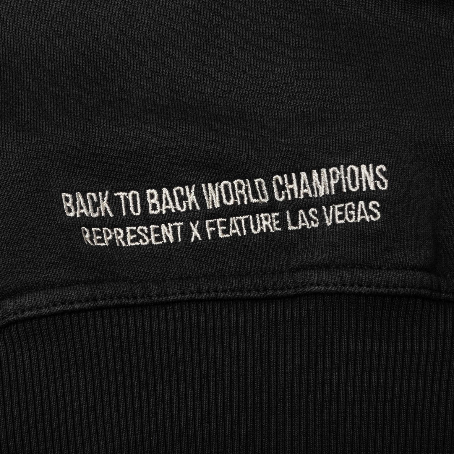 FEATURE X REPRESENT CHAMPIONS HOODIE - STAINED BLACK - 6