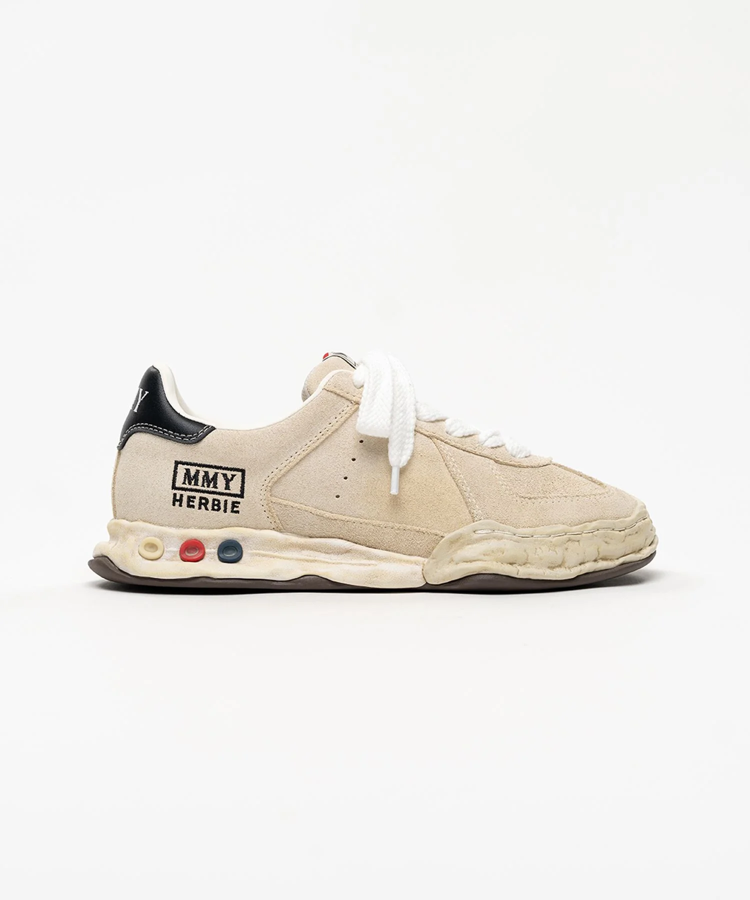 "HERBIE" OG Sole Overdyed Suede Low-top Sneakers - 1