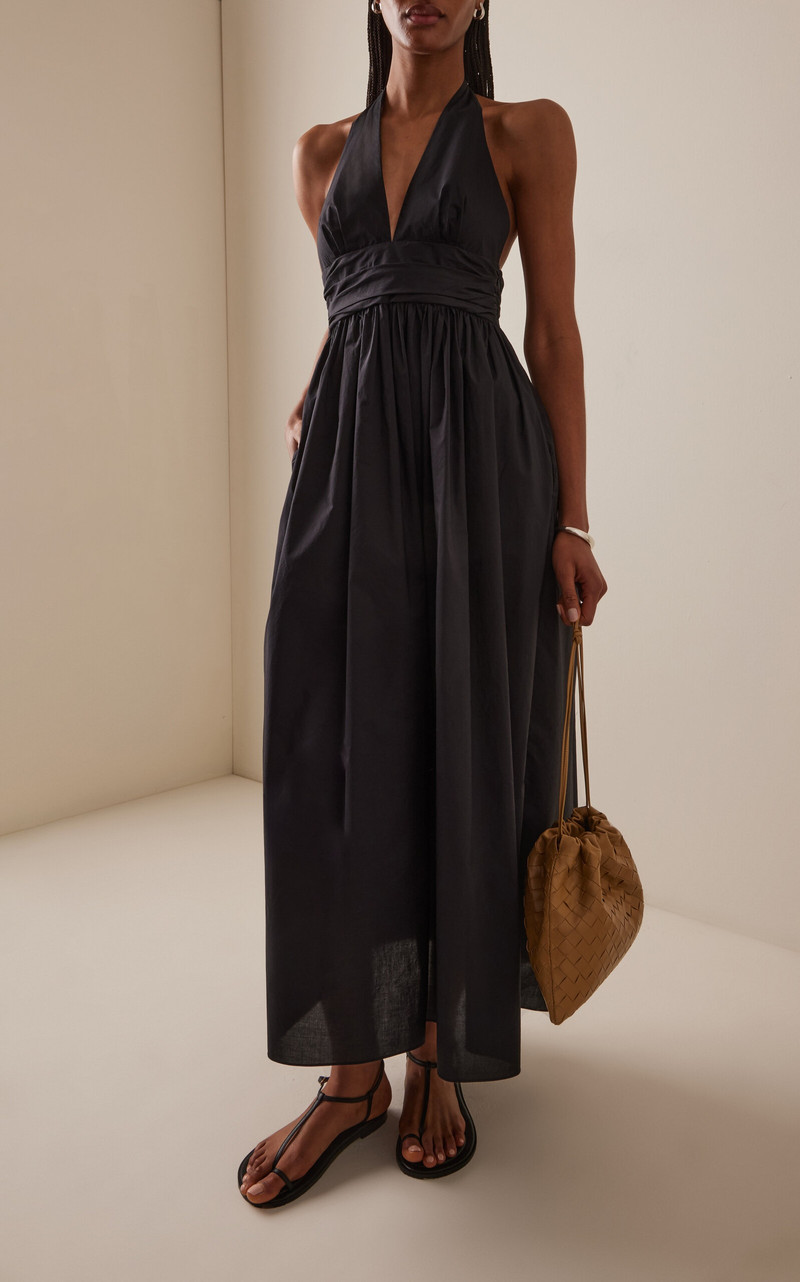 MATTEAU Cotton Maxi Dress black outlook