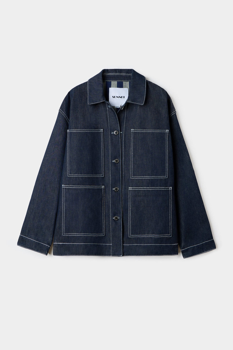 BELLIDENTRO REVERSIBLE JACKET / denim & blue stripes 1