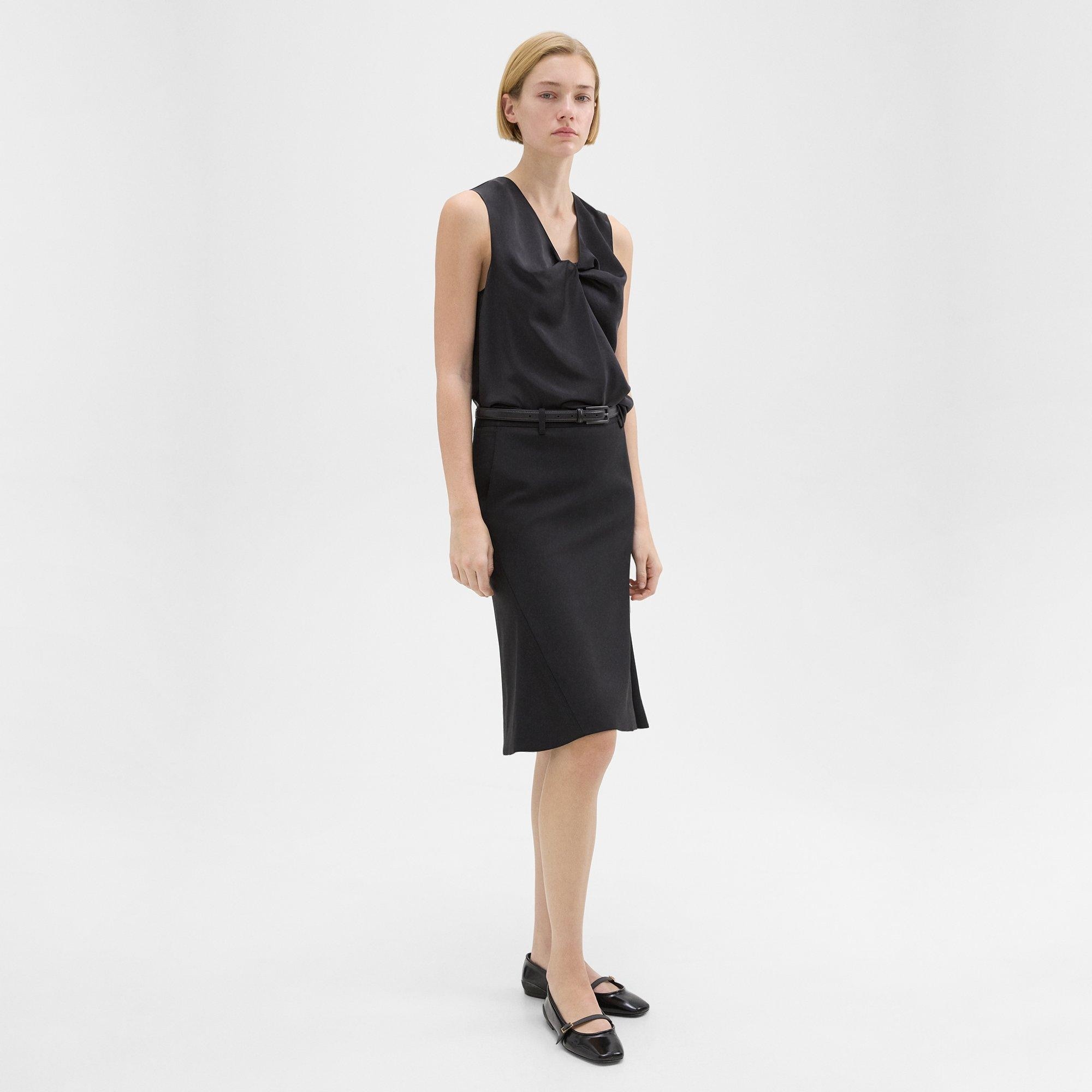 Wool Gabardine Trumpet Skirt - 3