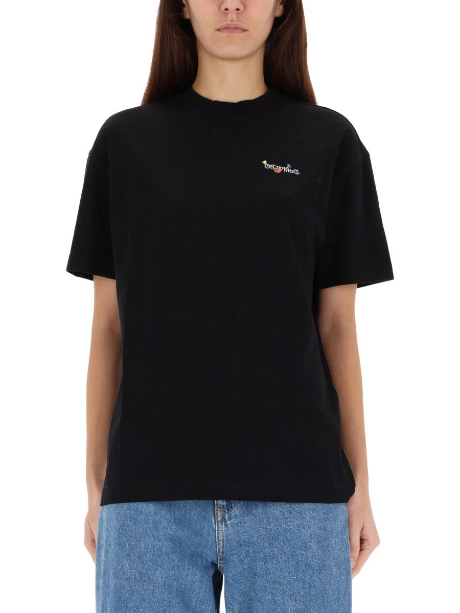 Off-White T-Shirt With Logo - 1