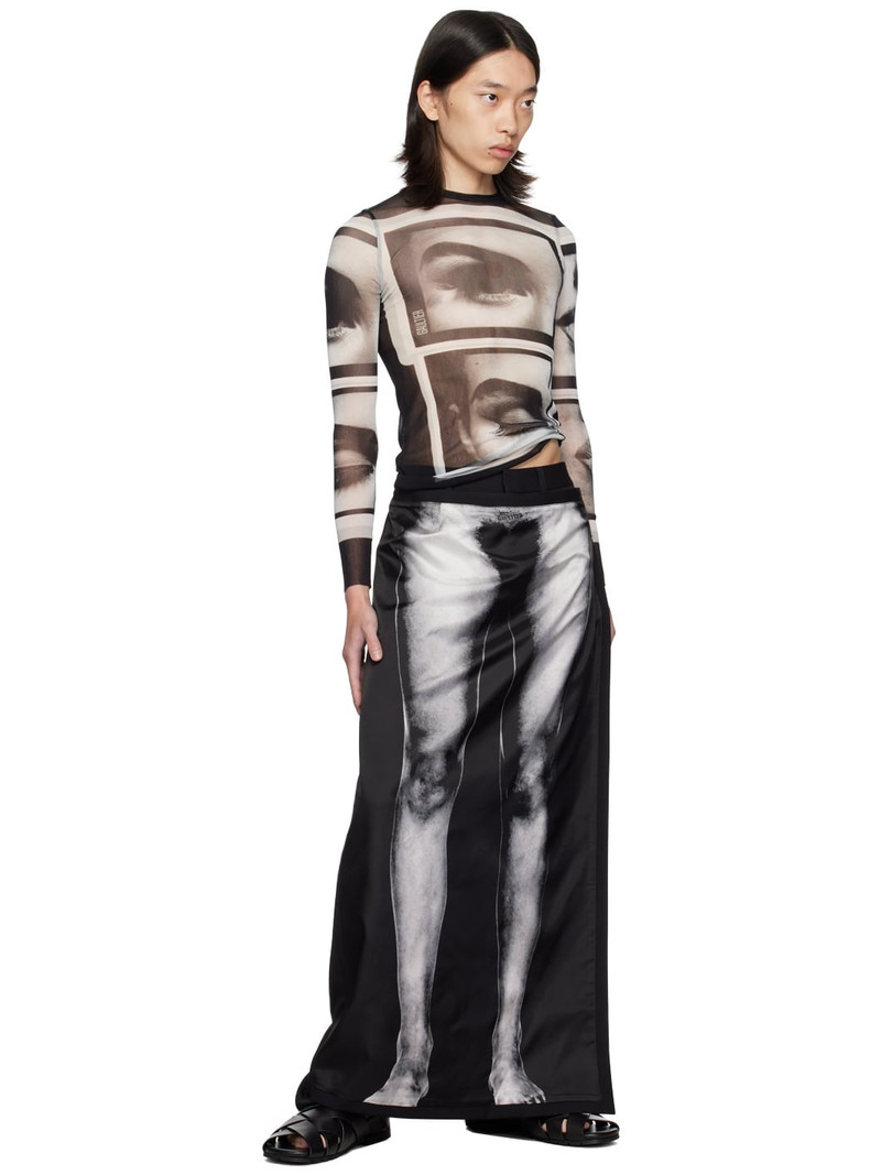 Jean Paul Gaultier Black 'The Body Marinière' Trousers outlook