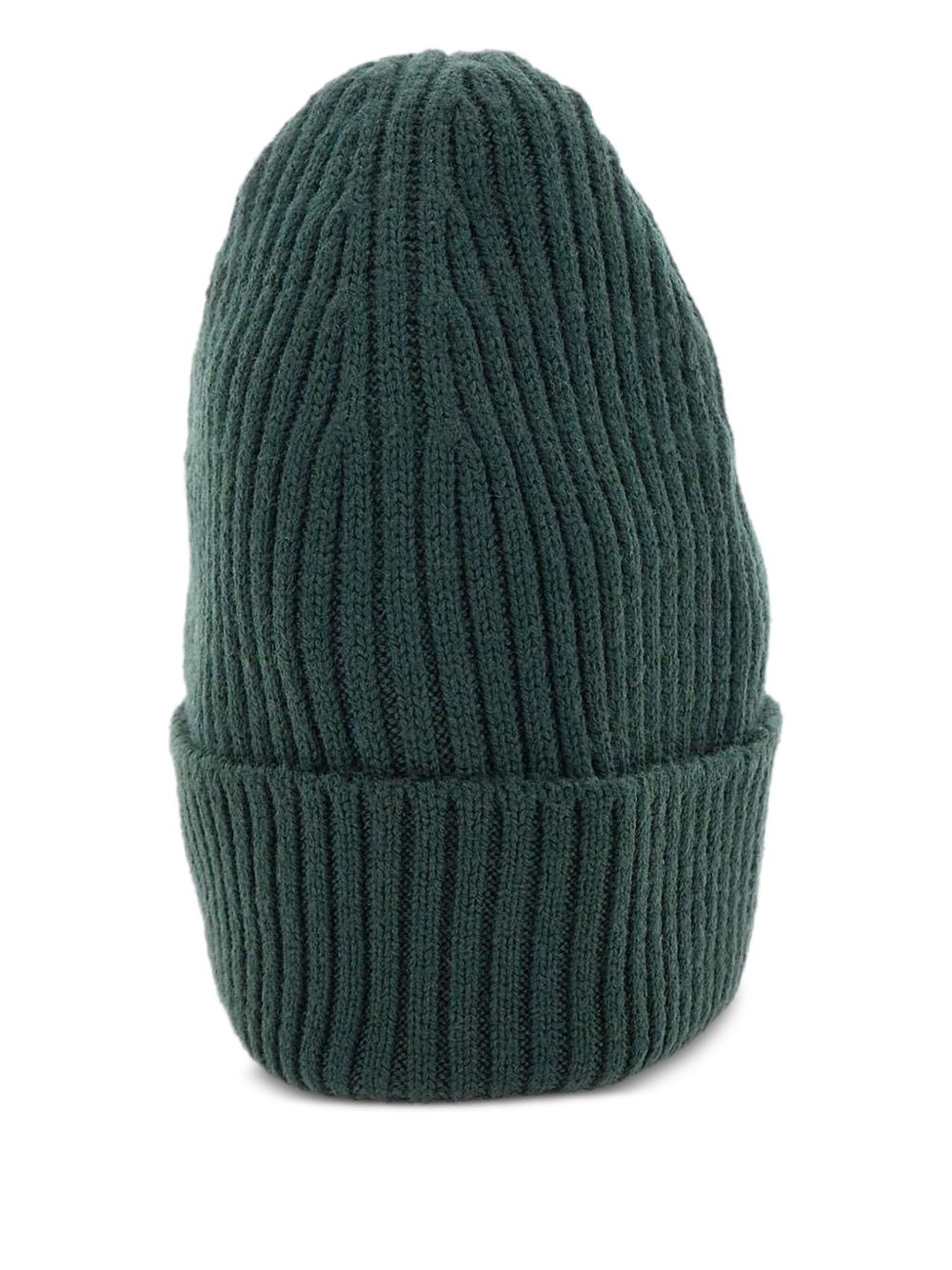 logo-patch ribbed beanie - 4