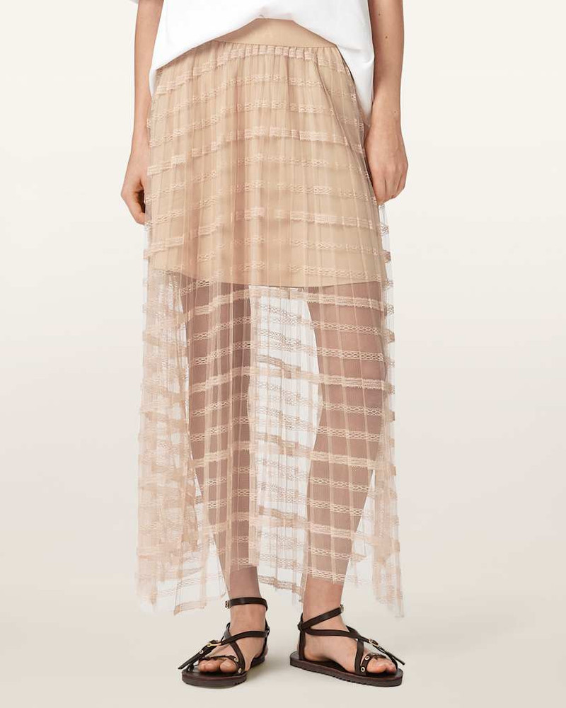 CELIA SHEER OVERLAY MIDI SKIRT 3