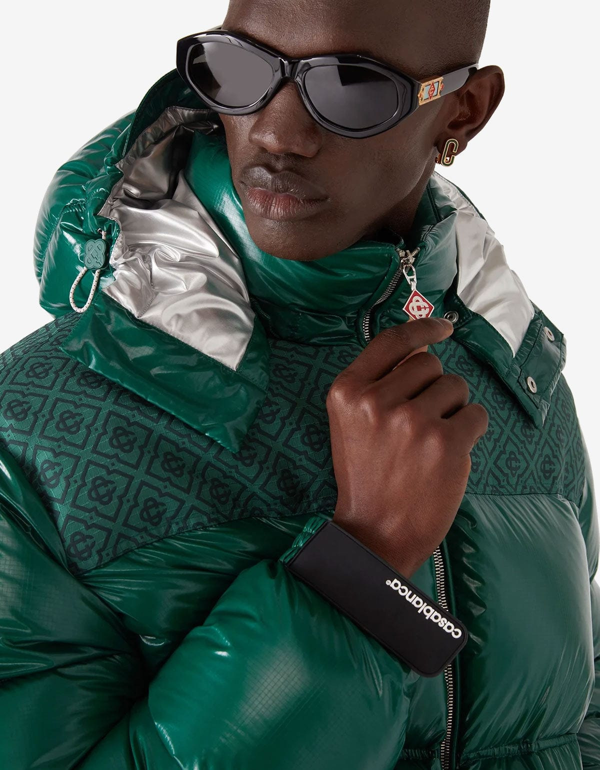 Cassablanca Green Nylon Puffer Jacket - 5