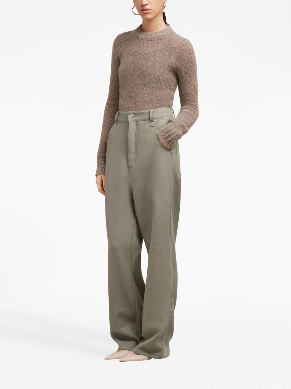 loose-fit wool trousers - 3