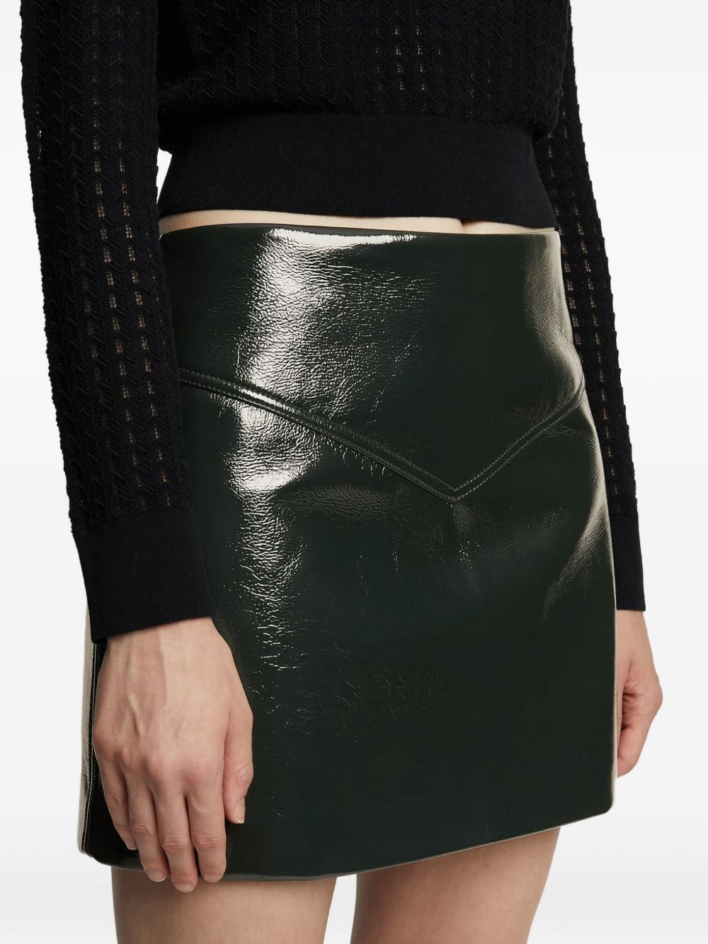 tonal-trim mini skirt - 5