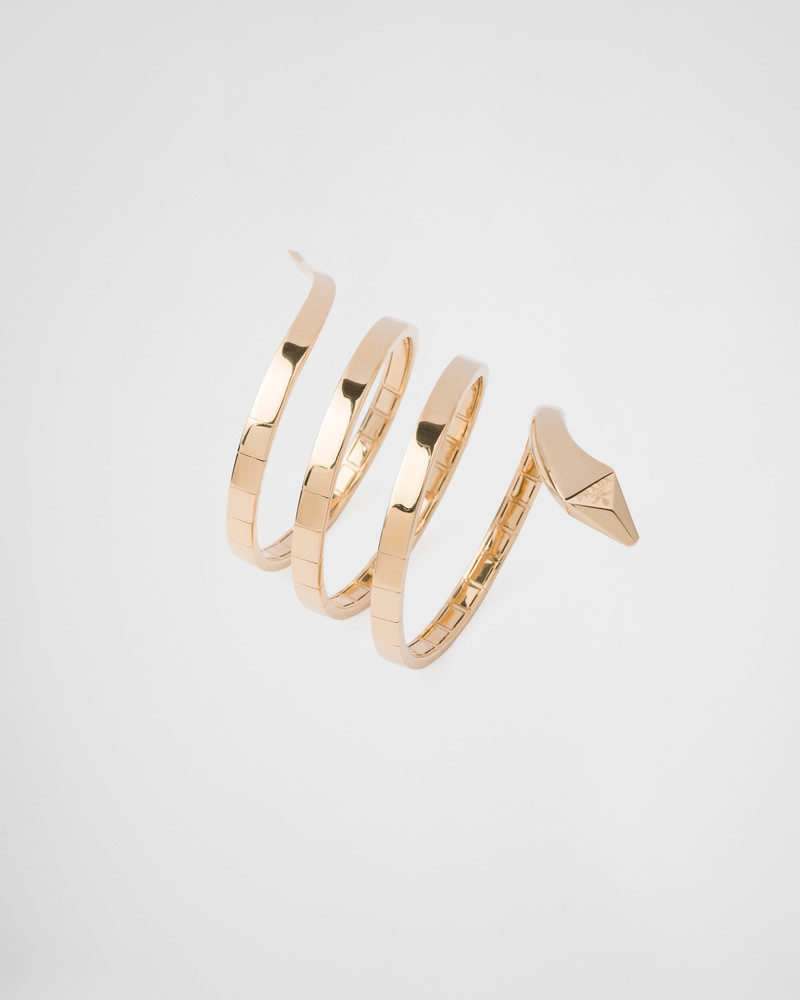 Eternal Gold multi-coil snake bracelet in yellow gold 1