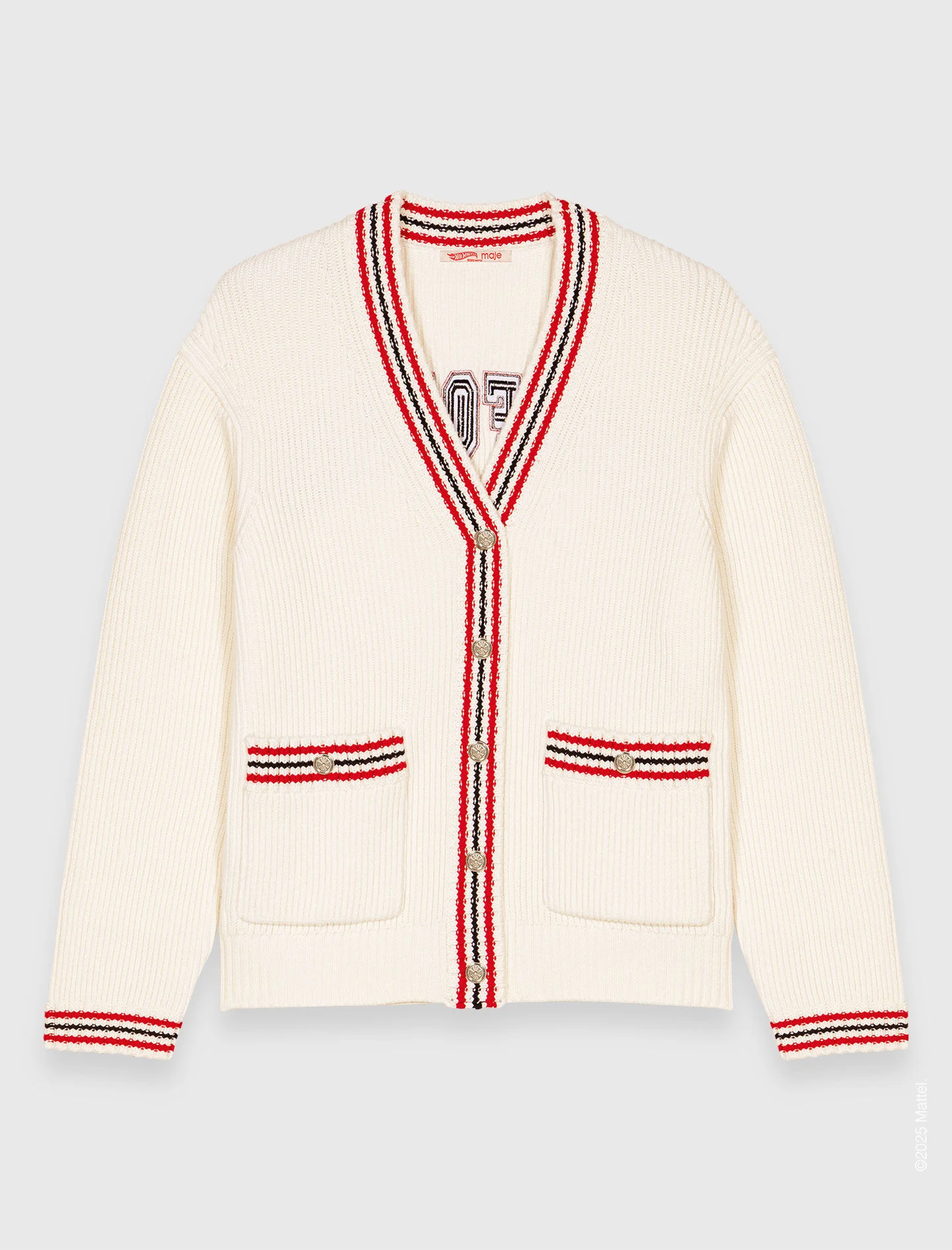 Embroidered longline cardigan - 1