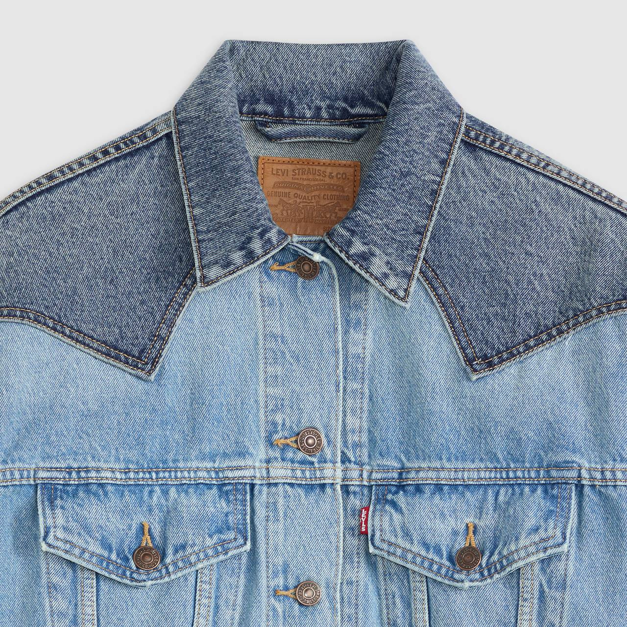 '90S WESTERN PIECED TRUCKER JACKET - 6
