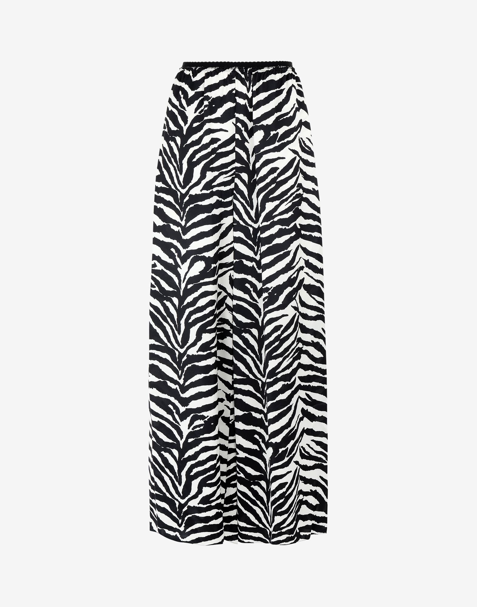 Zebra wide-leg trousers - 1