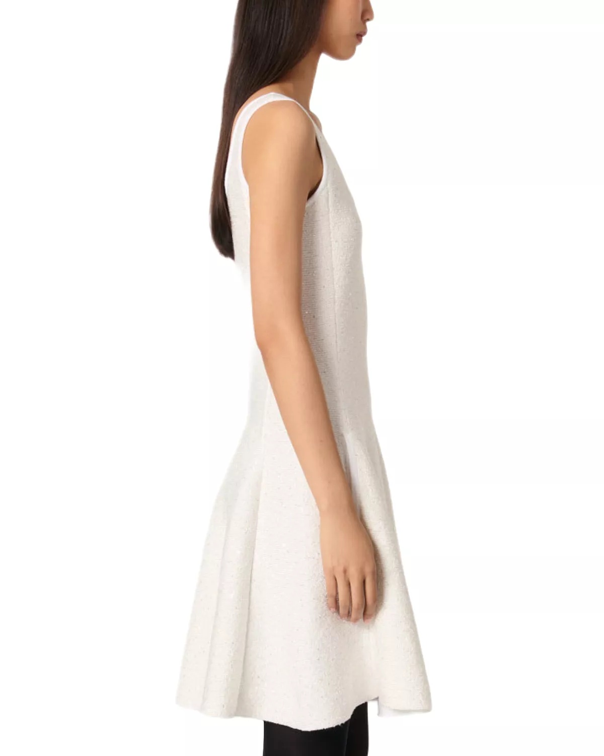 Sequin Embellished Knit Short Dress - 4