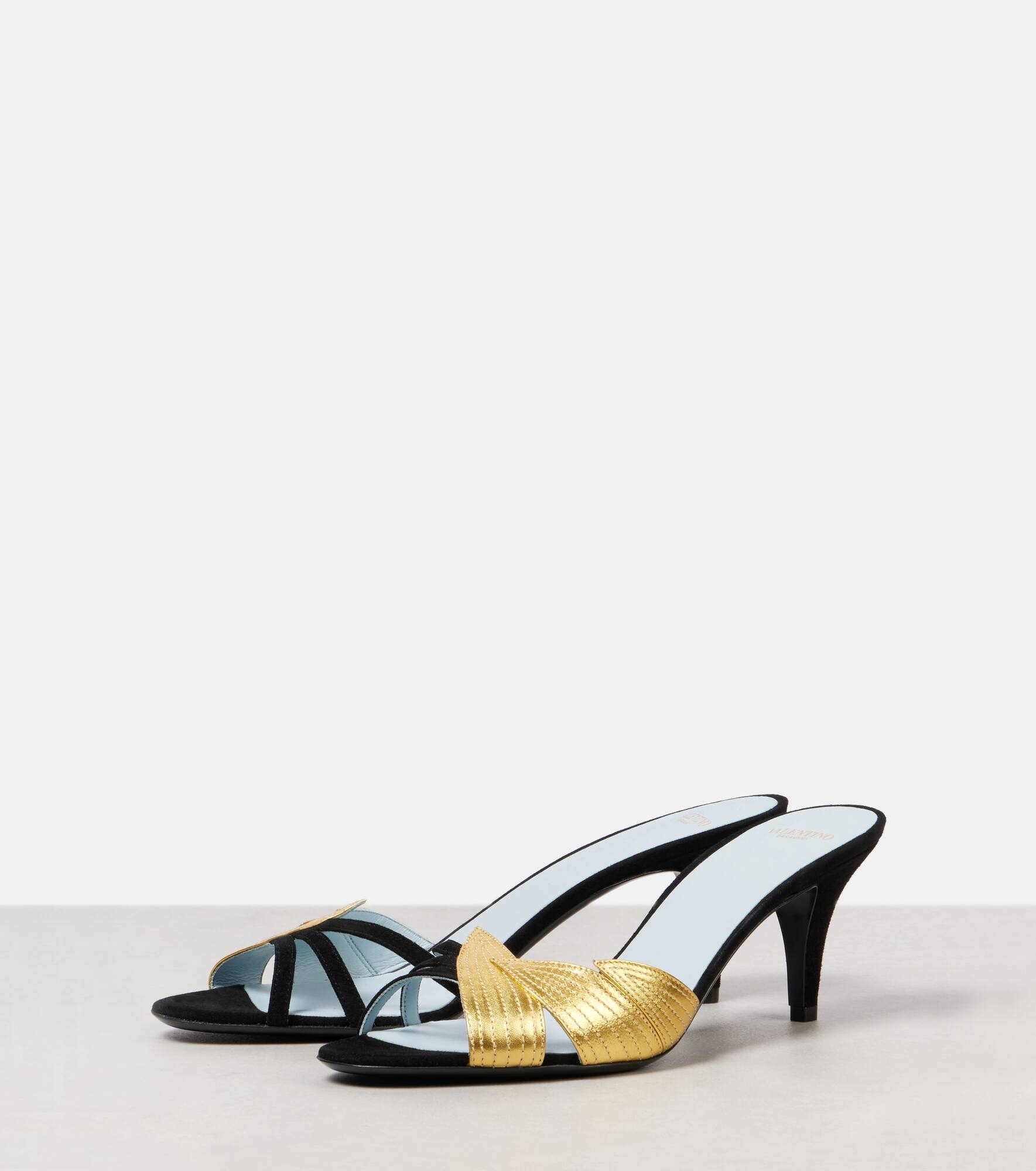 Foliefoliage 65 suede and leather sandals - 4