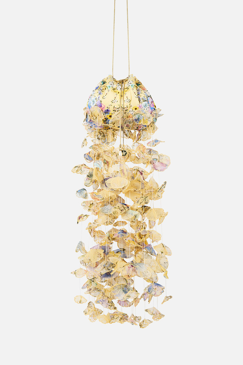 DRAWSTRING POUCH BAG WITH FLORAL FRINGE 1