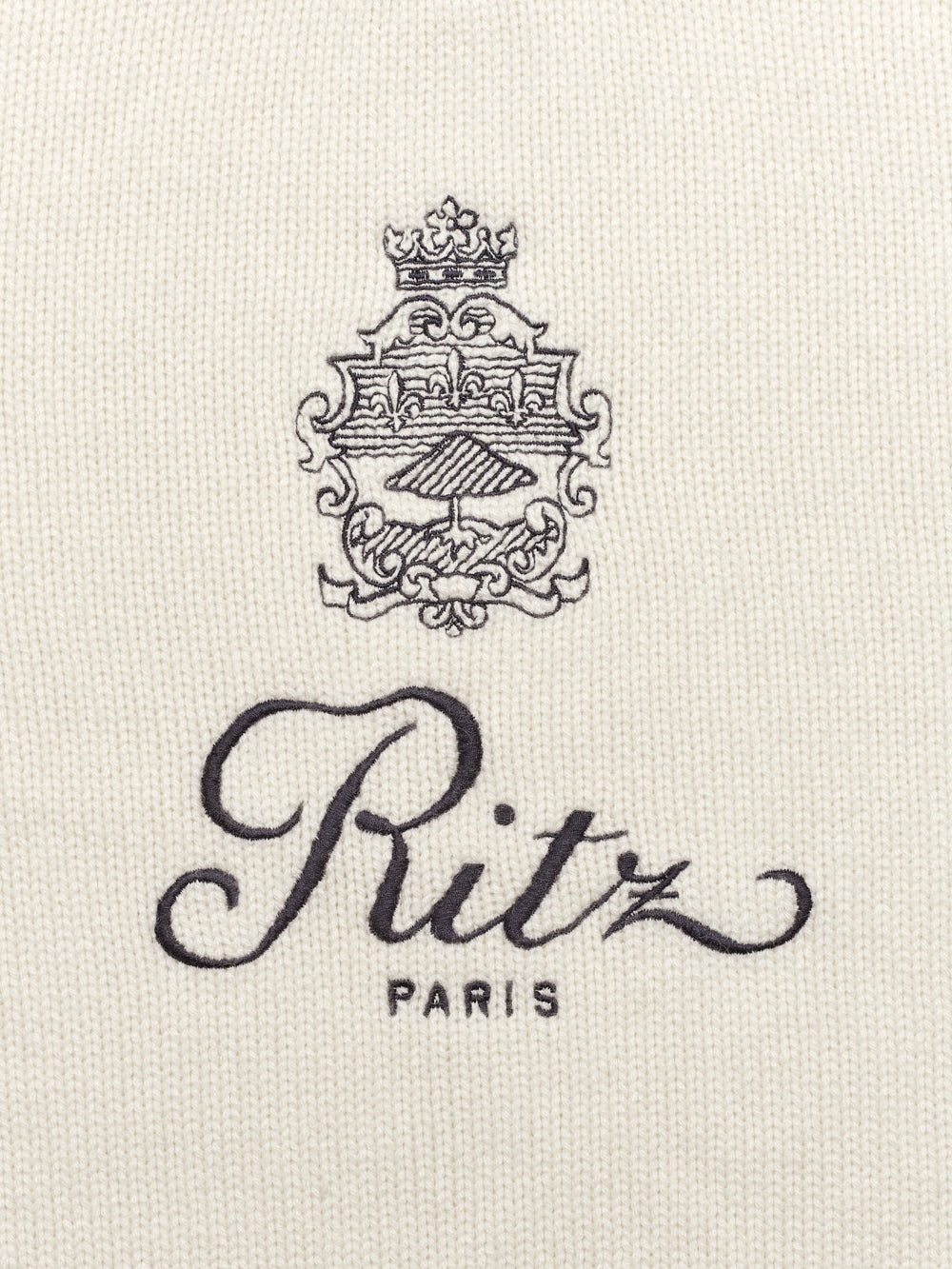 Ritz Unisex Cashmere Sweater in Off White - 3