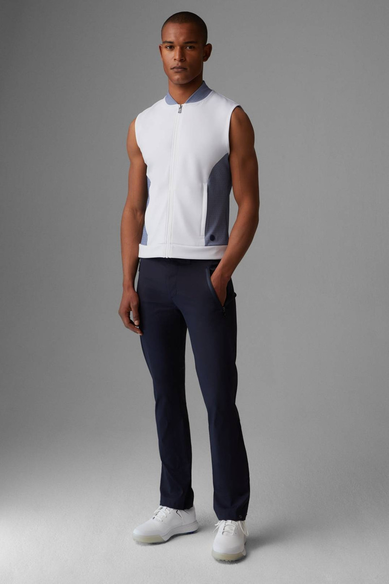 BOGNER WADO MID-LAYER WAISTCOAT IN NAVY BLUE/WHITE outlook
