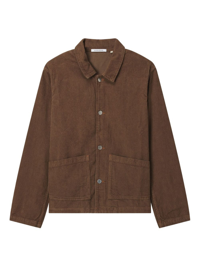 pocket corduroy-texture overshirt 1