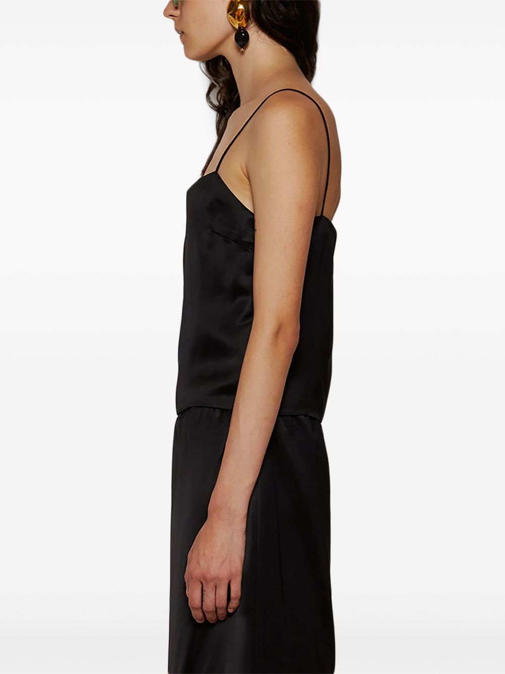 sleeveless satin top - 4