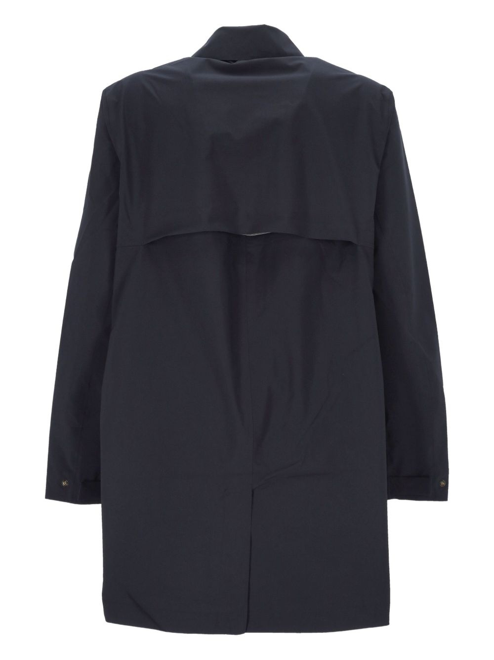 logo-patch trench coat - 3