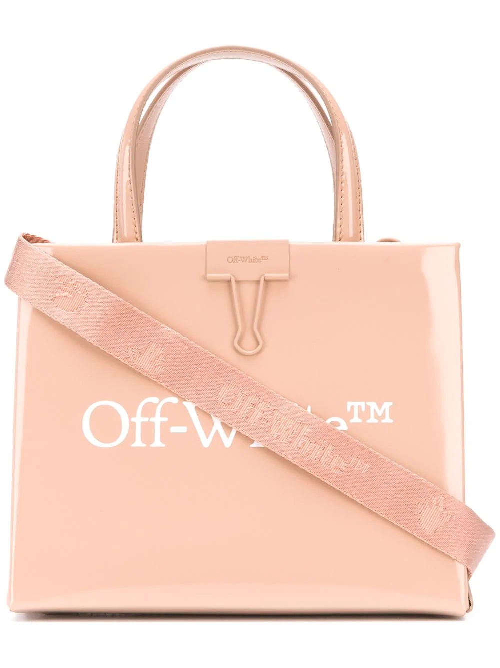 logo foldback-clip detail tote bag - 1