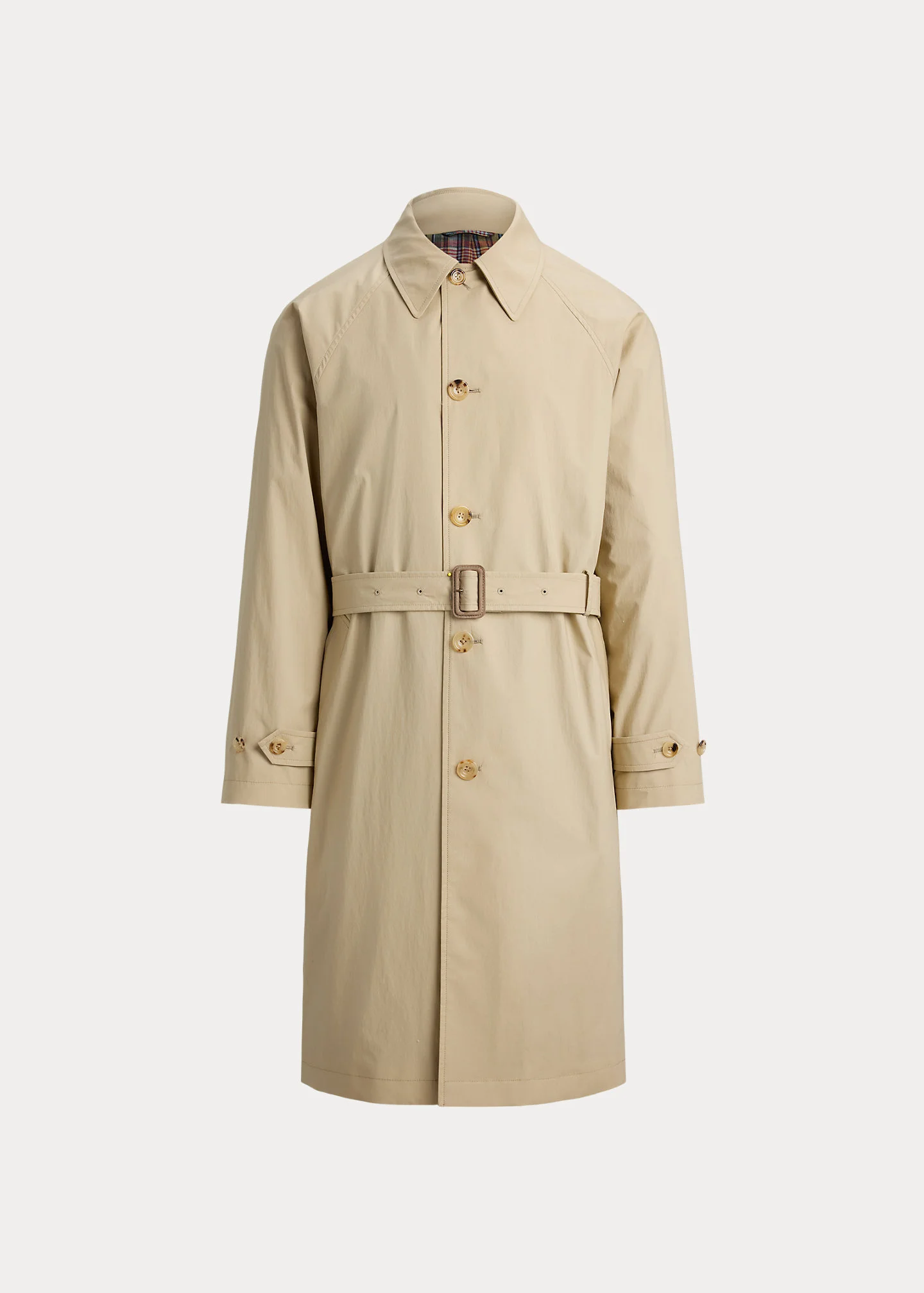 Stretch Poplin Balmacaan Coat - 1