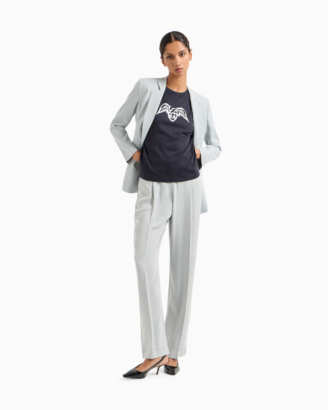Pima T-shirt with eagle logo - 2