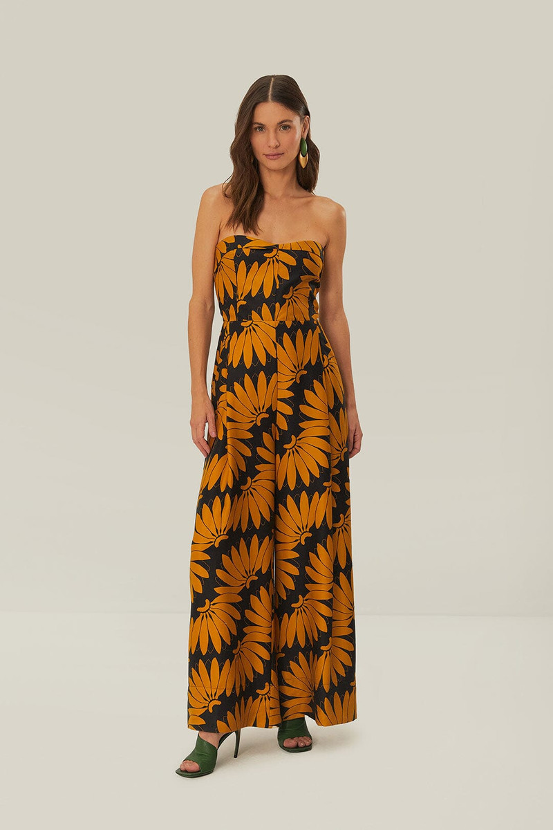 Yellow Copabanana Strapless Jumpsuit 1